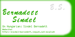 bernadett sindel business card